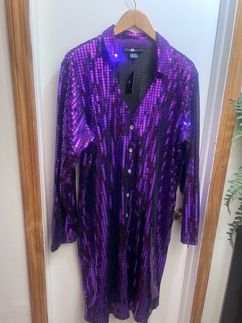 New Purple Sequin Maxi Dress for sale by Ashley Stewart